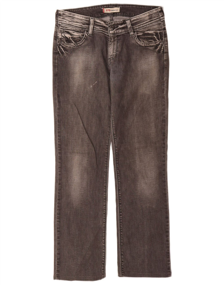 Blugi drepti 570 pentru femei Levi's W32 L34 bumbac gri
