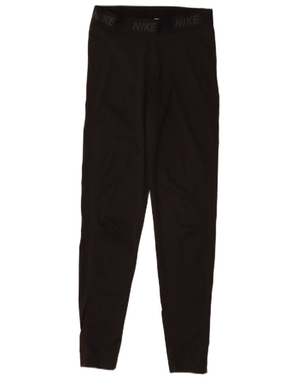 Leggings Nike Dri Fit Graphic pentru femei UK 10 Poliester negru mic