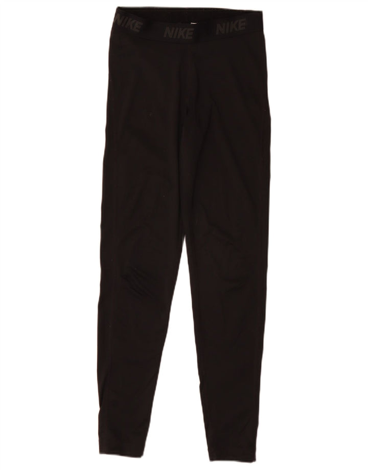 Leggings Nike Dri Fit Graphic pentru femei UK 10 Poliester negru mic