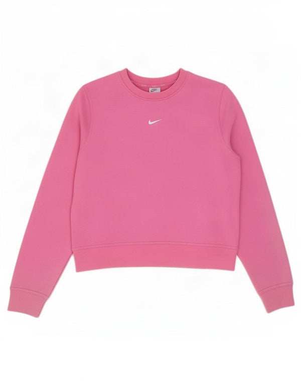 Pulover supradimensionat Nike Dri Fit pentru femei UK 10 Poliester roz mic