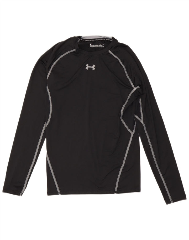 Under Armour Heat Gear Top cu mânecă lungă, mare, negru, poliester