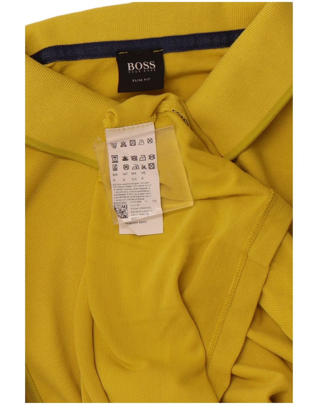 Cămașă polo pentru bărbați HUGO BOSS Slim Fit Bumbac galben mic