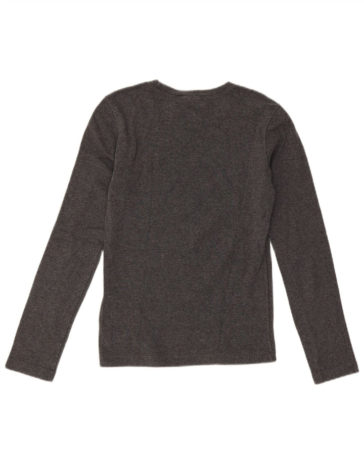 Top pentru femei Ralph Lauren cu mânecă lungă UK 10 mic bumbac gri