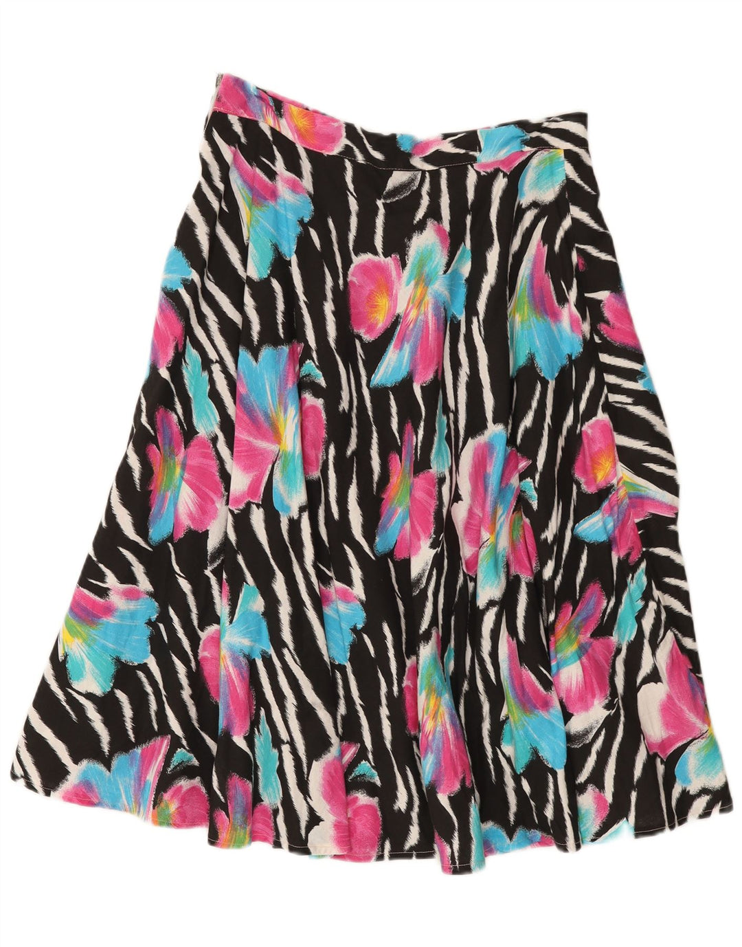 Fusta evazată pentru femei Vintage W32 Medium Multicolor Floral