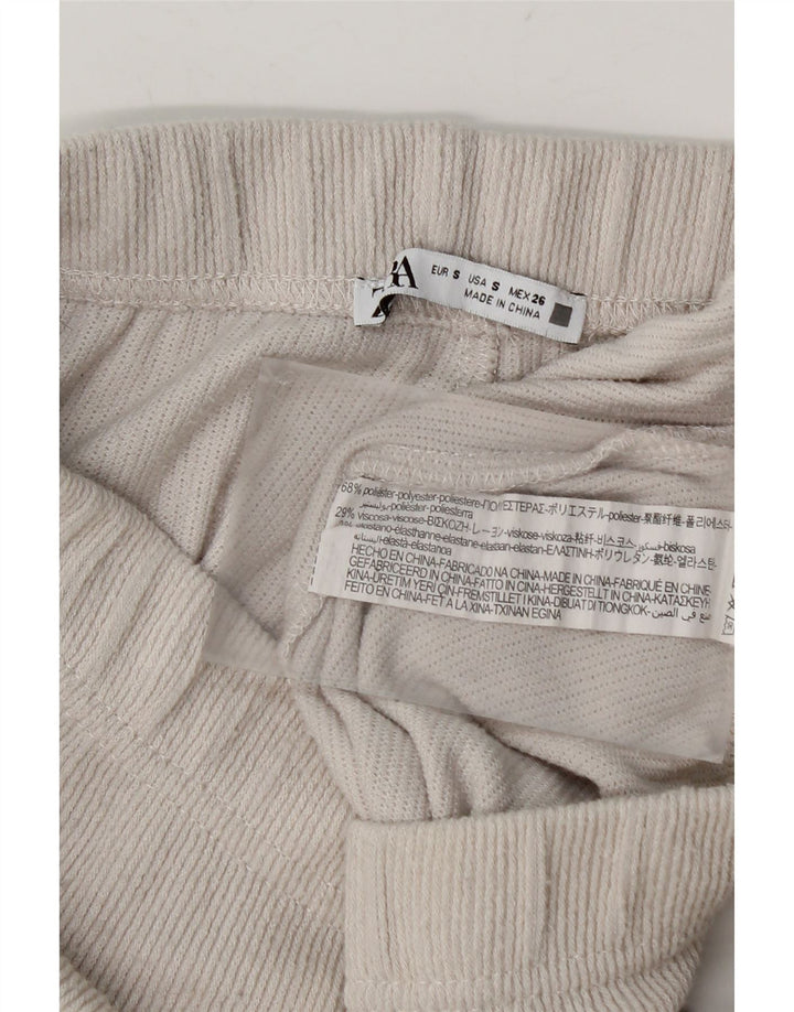 Zara Womens Tracksuit Trousers UK 10 Small  Grey Polyester