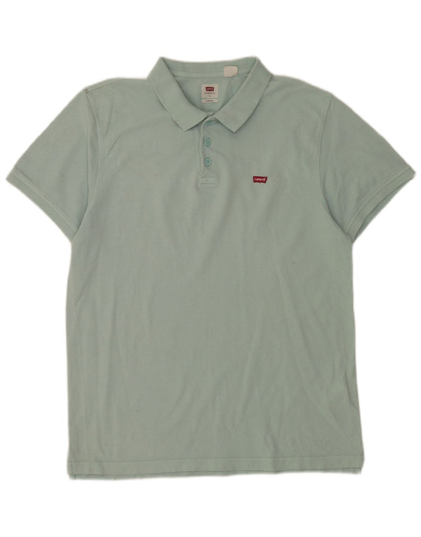 Levi's Mens Standard Fit Polo Shirt Large Green Cotton