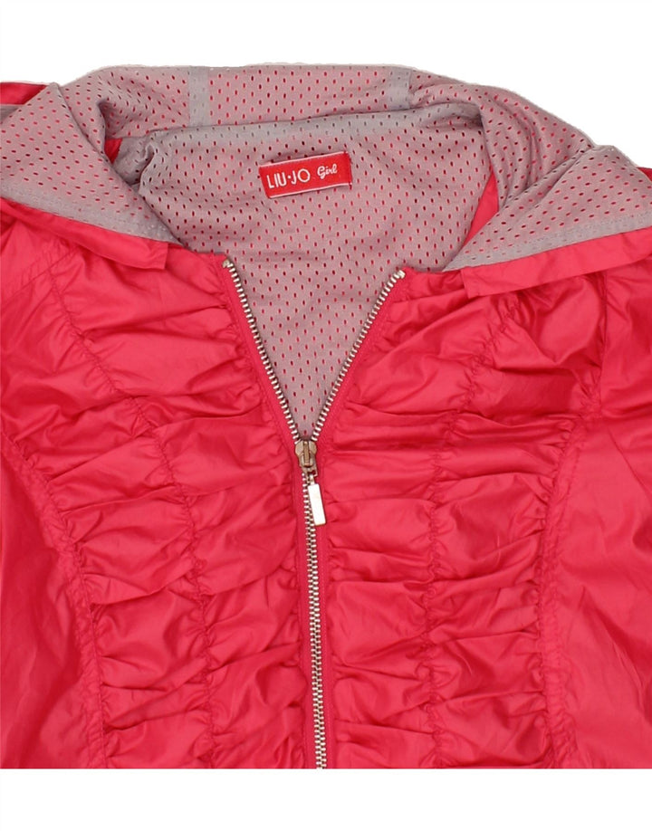 LIU JO Girls Hooded Bomber Jacket 13-14 Years Pink Polyester Vintage Liu Jo and Second-Hand Liu Jo from Messina Hembry 