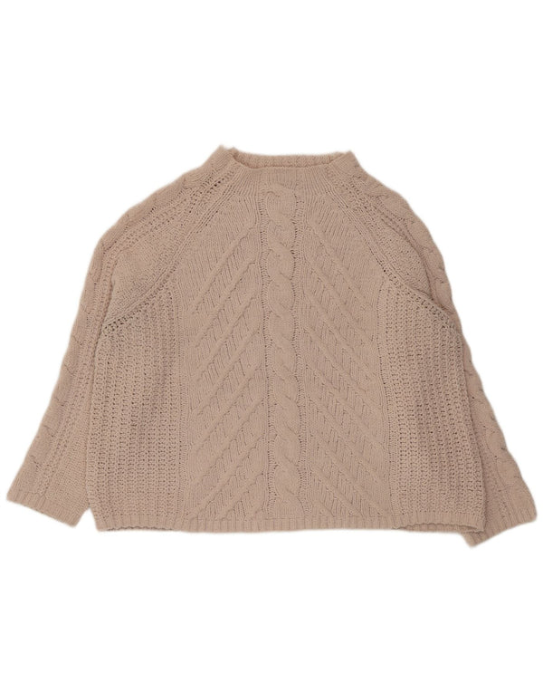 Pulover pentru femei cu gât țestoasă supradimensionat Marks & Spencer UK 18 XL bej