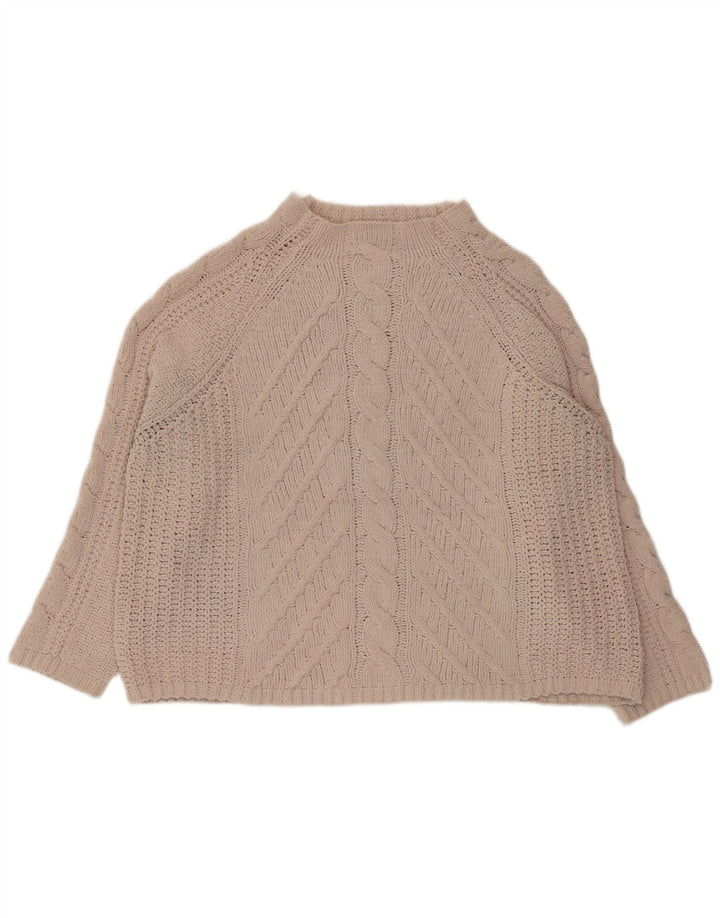 Pulover pentru femei cu gât țestoasă supradimensionat Marks & Spencer UK 18 XL bej