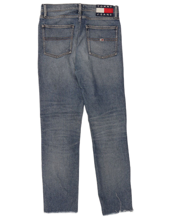 Blugi tăiați cu talie înaltă Tommy Hilfiger pentru femei L27 L27 Albastru