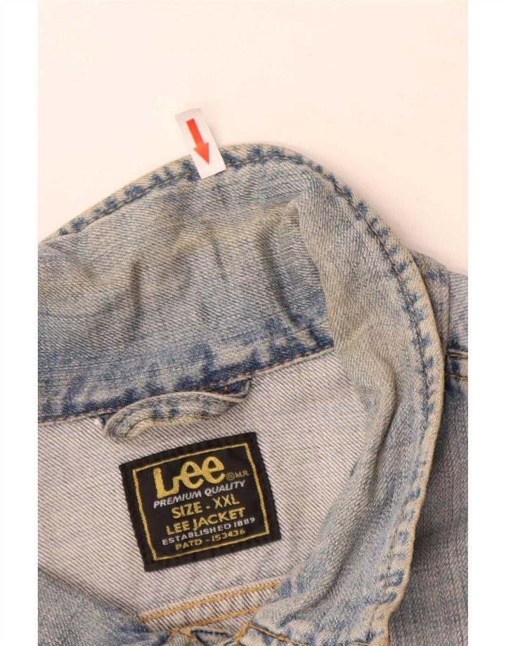 Jachetă de blugi pentru bărbați Lee UK 44 2XL Bumbac albastru