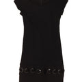 Rochie teacă vintage pentru femei UK 8 Small Black Viscose