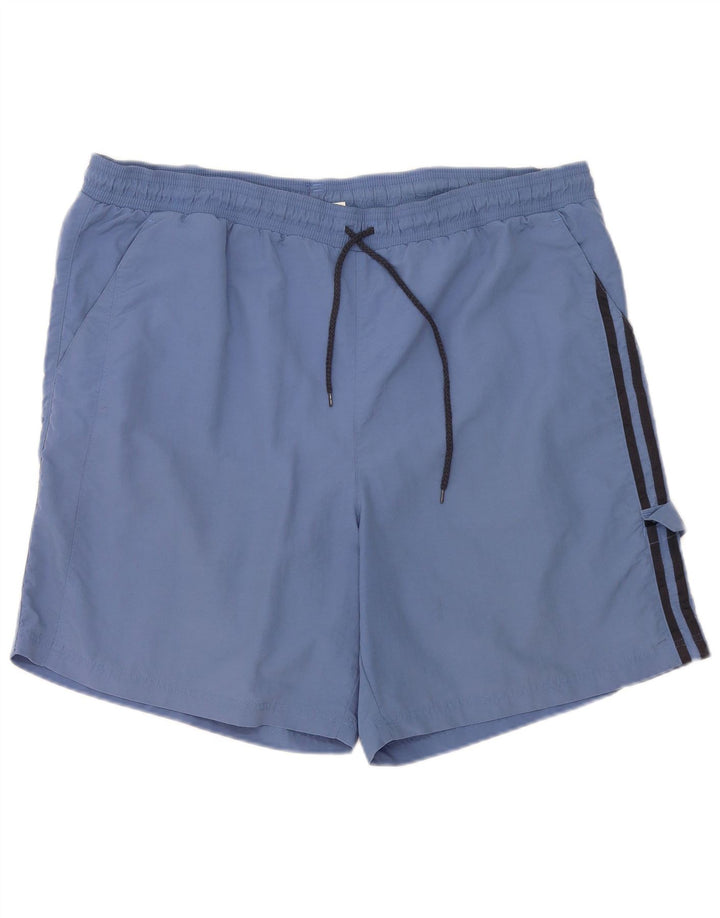 Pantaloni scurți sport cargo adidas pentru bărbați XL, poliester albastru