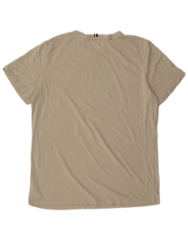 Tricou grafic Tommy Hilfiger pentru băieți Top 15-16 ani bumbac bej