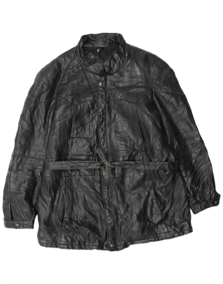 Jachetă de piele vintage pentru bărbați UK 38 Medium Black