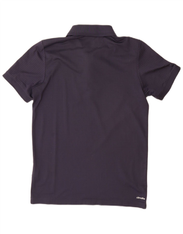 Tricou polo Adidas Climalite pentru bărbați, poliester bleumarin mic