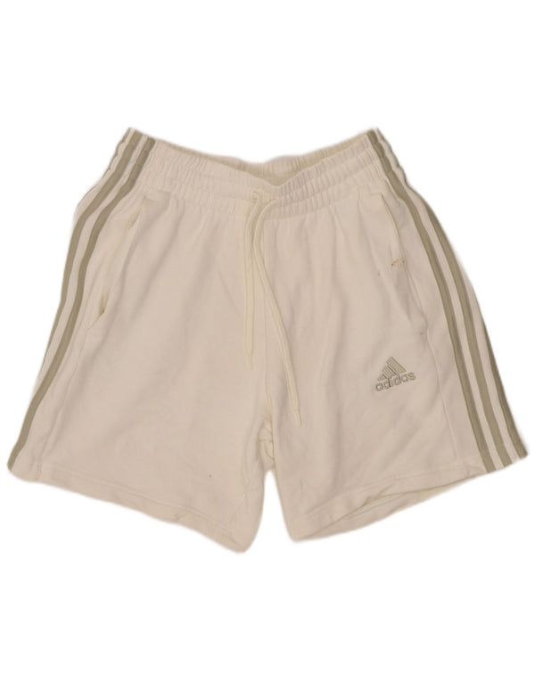 Pantaloni scurți sport Adidas pentru femei UK 8 Small White Bumbac