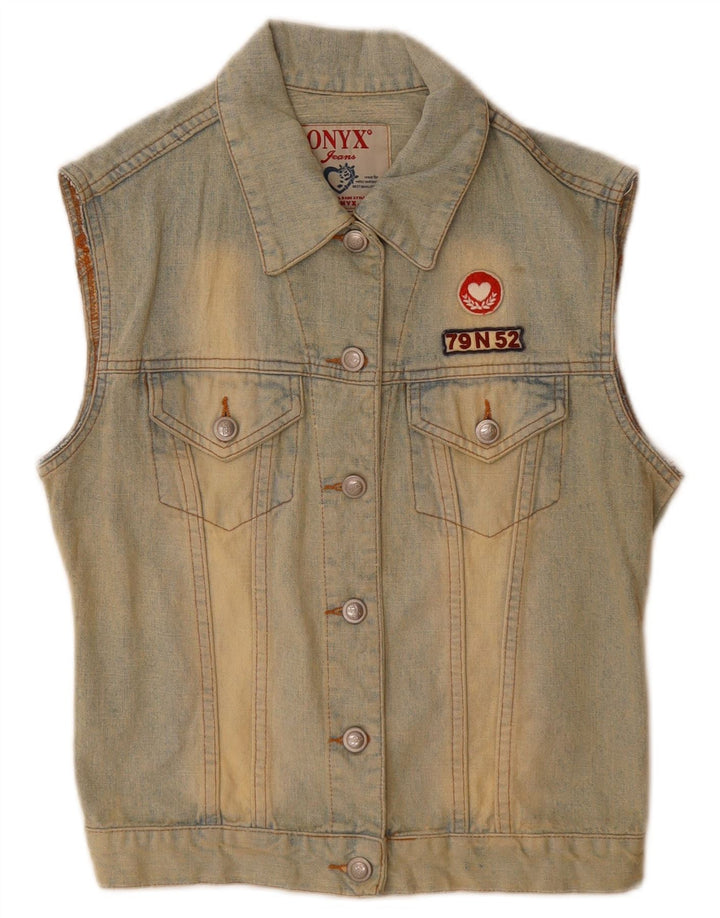 Gilet pentru femei Onyx din denim UK 10 mic, albastru, bumbac