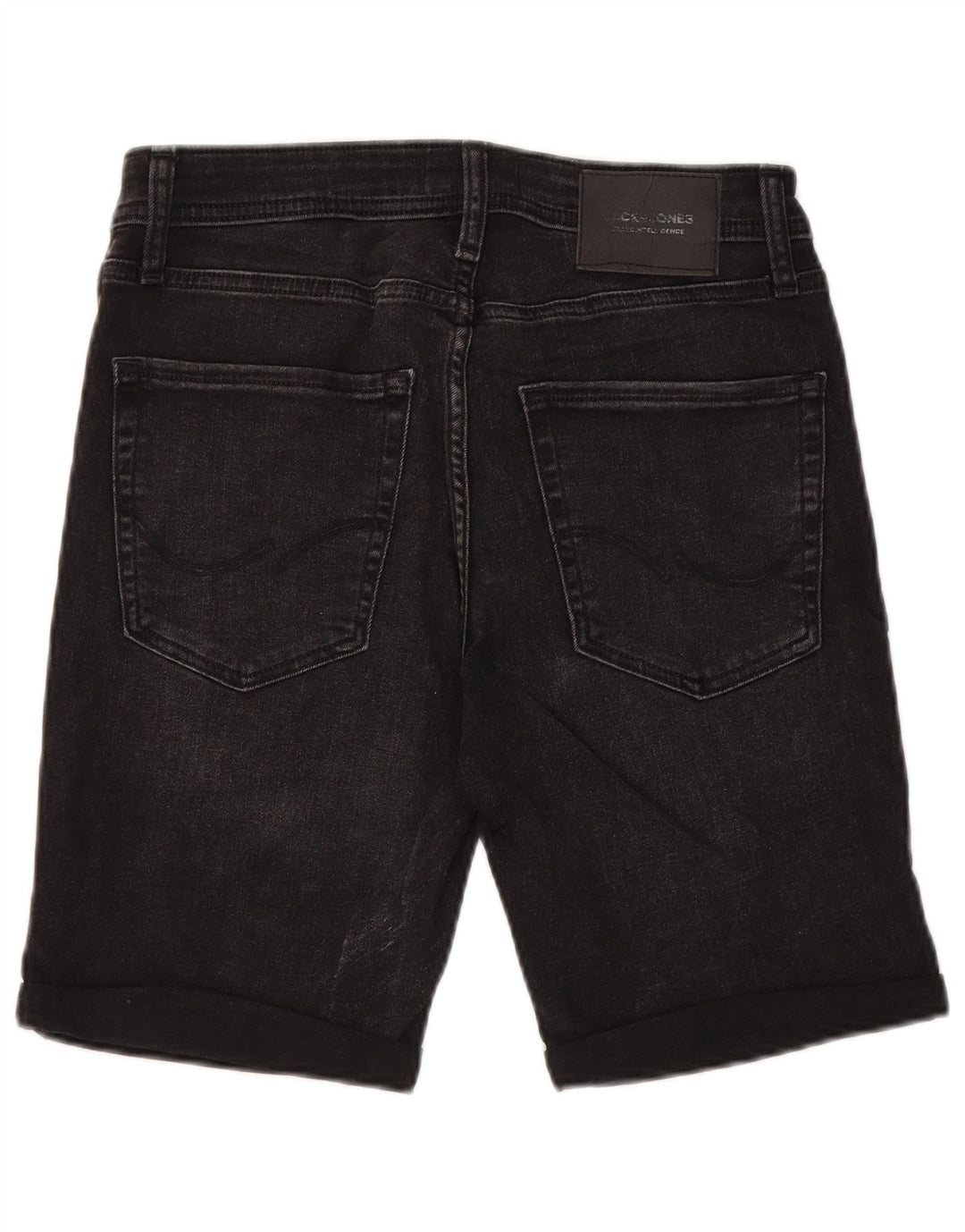 JACK & JONES Pantaloni scurți de denim obișnuiți pentru bărbați W30, bumbac mediu negru