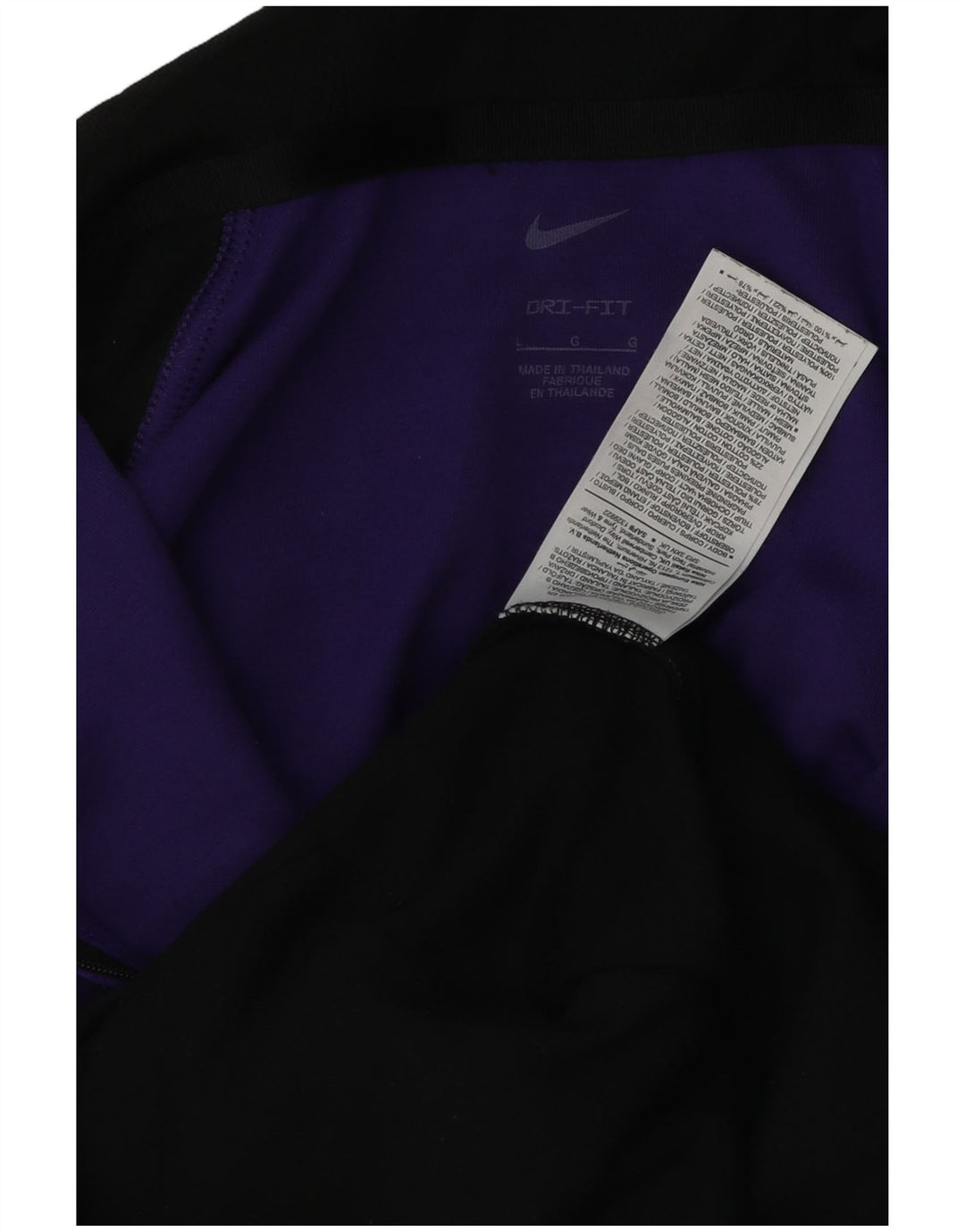 Hanoră Nike pentru bărbați, cu fermoar și gât, din poliester mare, negru