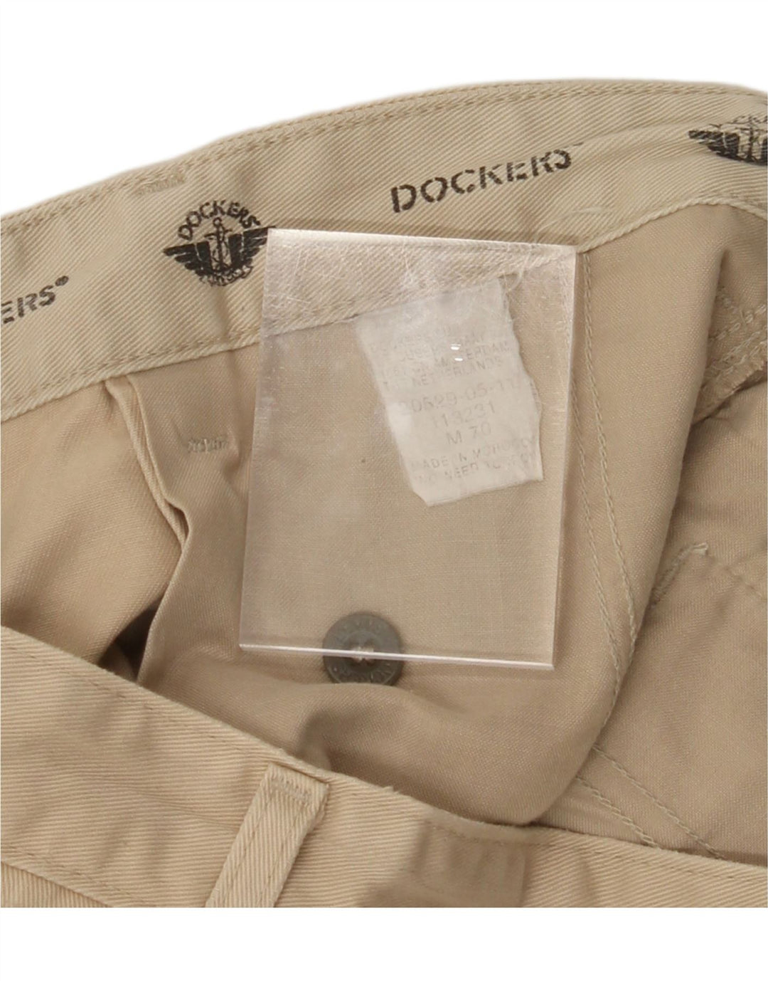 DOCKERS Mens Pegged Chino Trousers W34 L29 Beige Vintage Dockers and Second-Hand Dockers from Messina Hembry 