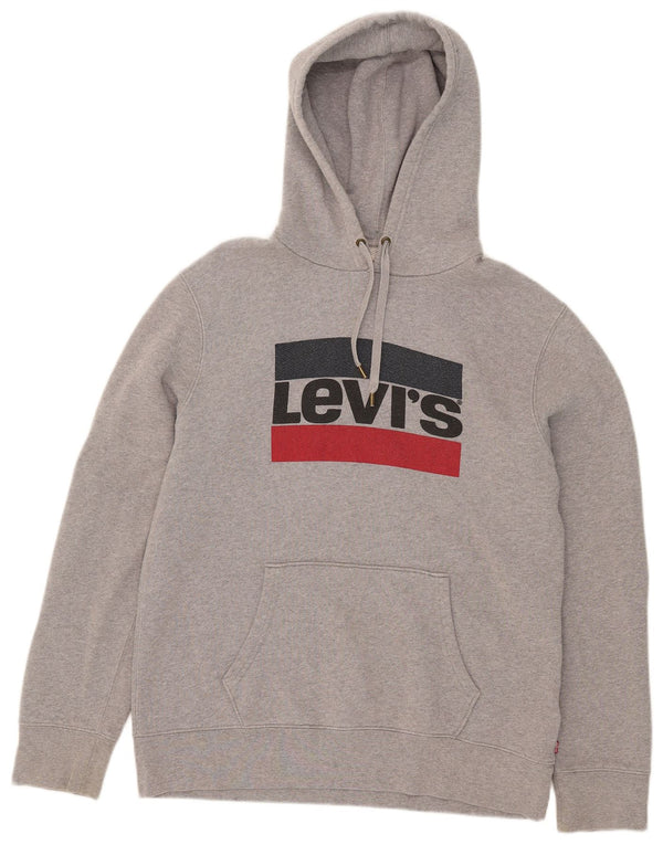 Pulover Levi's pentru bărbați, cu capota, mare, gri, bumbac
