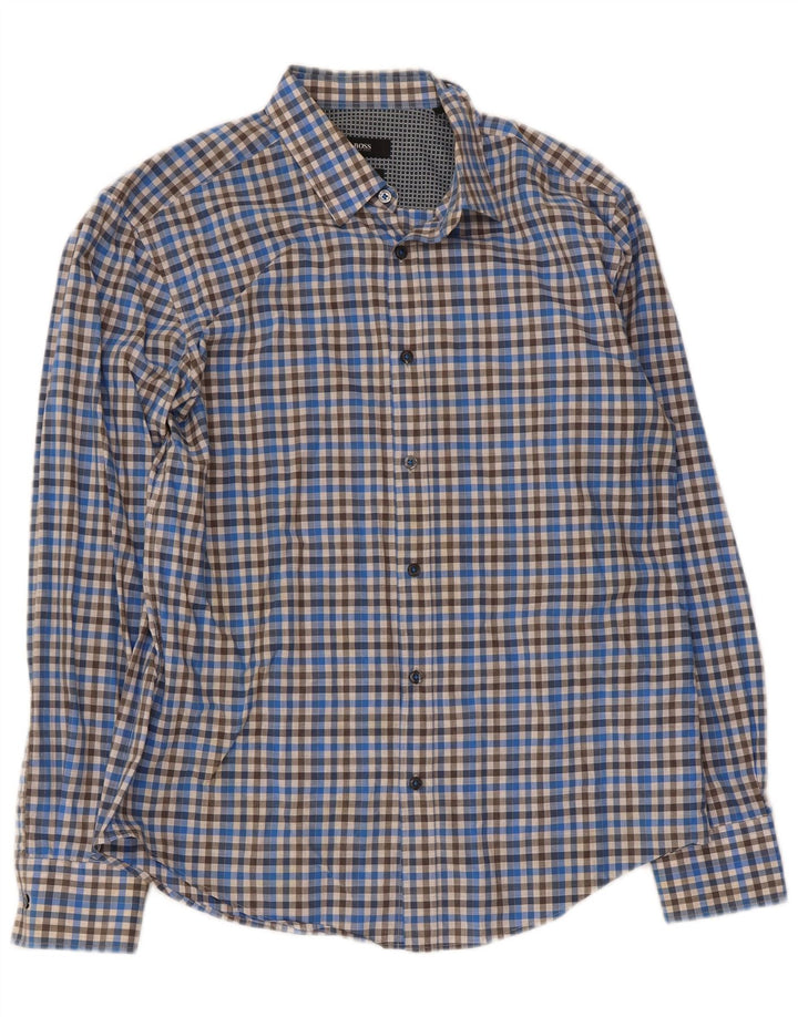 Cămașă pentru bărbați Hugo Boss Slim Fit, mare, albastru, din bumbac
