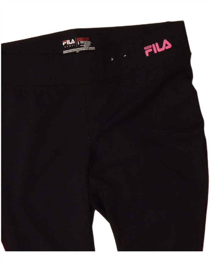 Pantaloni scurti sport FILA pentru femei UK 10, negru, poliester color bloc