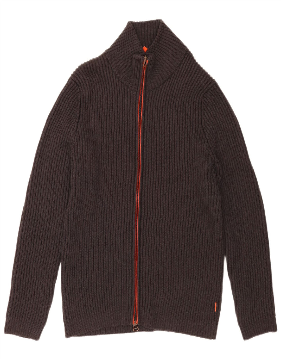 Pulover cardigan pentru bărbați Hugo Boss, lână virgină, gri mediu