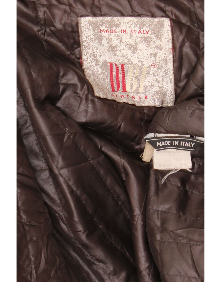 Jachetă din piele pentru bărbați Dibi UK 42 XL din piele maro