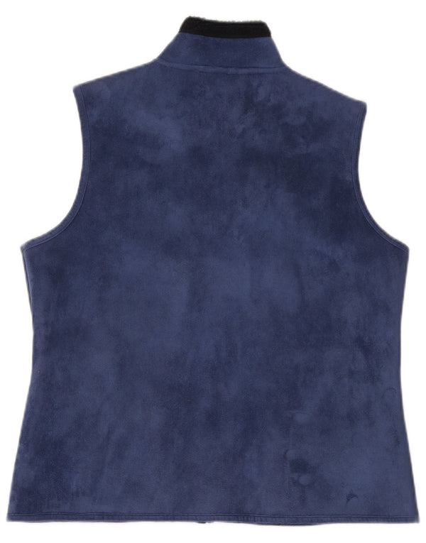 Maine Womens Sherpa Gilet UK 16 Large Blue