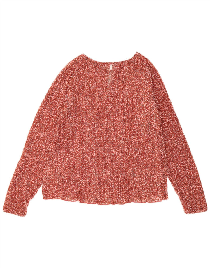 MARKS & SPENCER Bluză cu mânecă lungă pentru femei UK 12 Medium Red Floral
