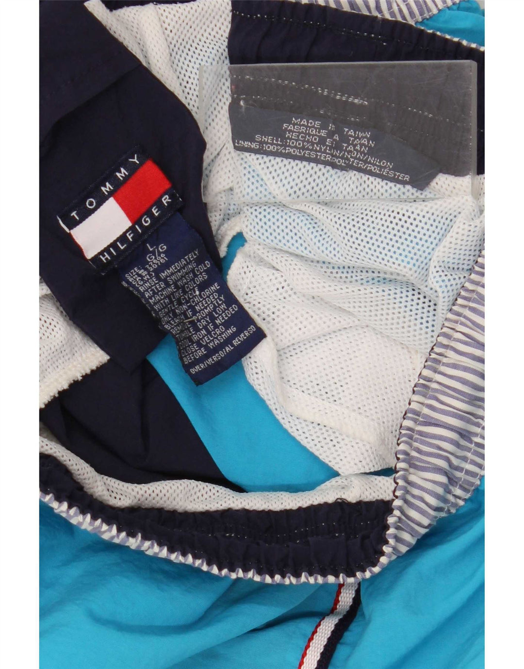 Pantaloni scurți de înot obișnuiți pentru bărbați Tommy Hilfiger, mare, albastru, nailon color bloc