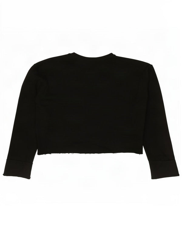 Top supradimensionat pentru femei Zara cu mânecă lungă UK 14 Medium Black Viscose