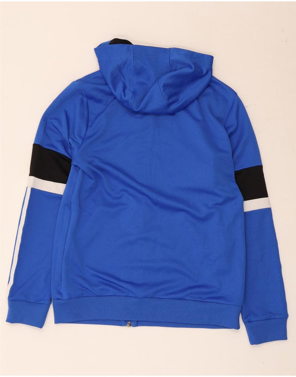 Pulover Adidas Climalite Zip Hoodie pentru baieti 13-14 ani, albastru, color block