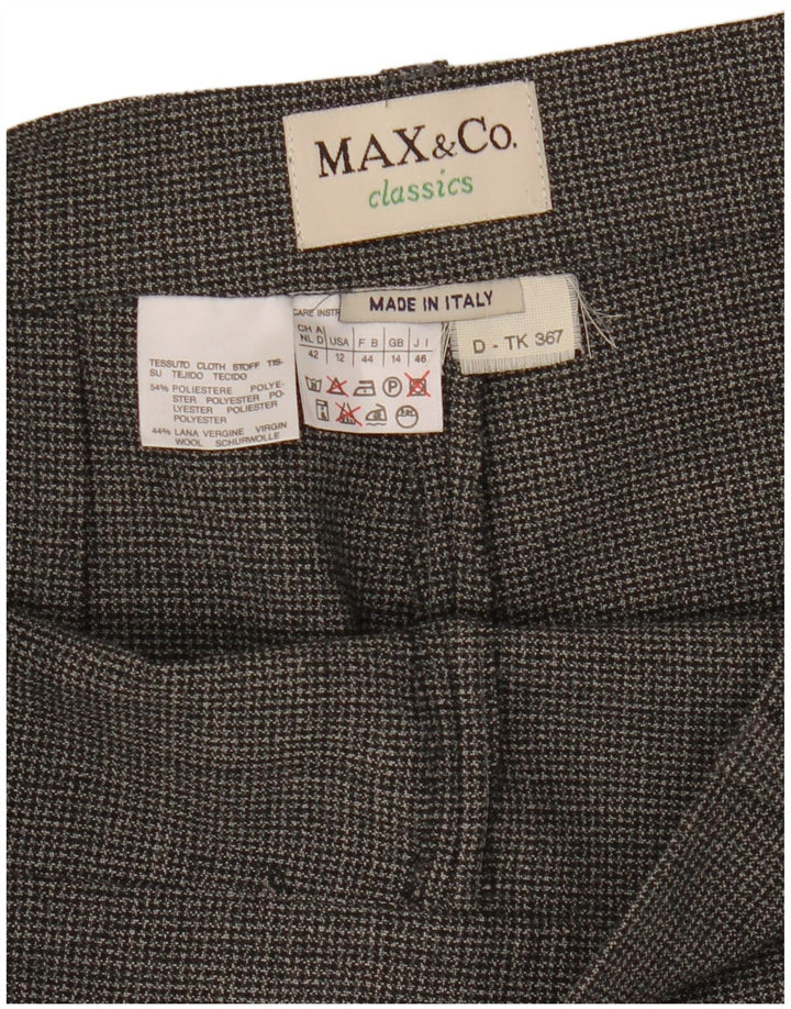 Max & Co. Pantaloni de costum Classics pentru femei UK 14 Large W30 L32 Gri