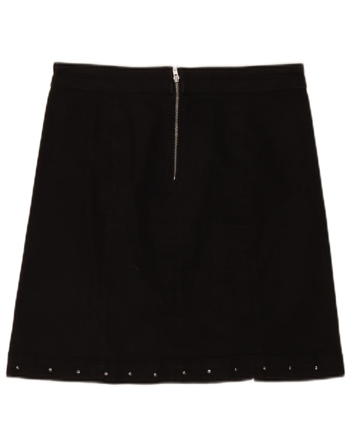 Fusta mini Guess pentru femei W29, bumbac cu pete negre medii