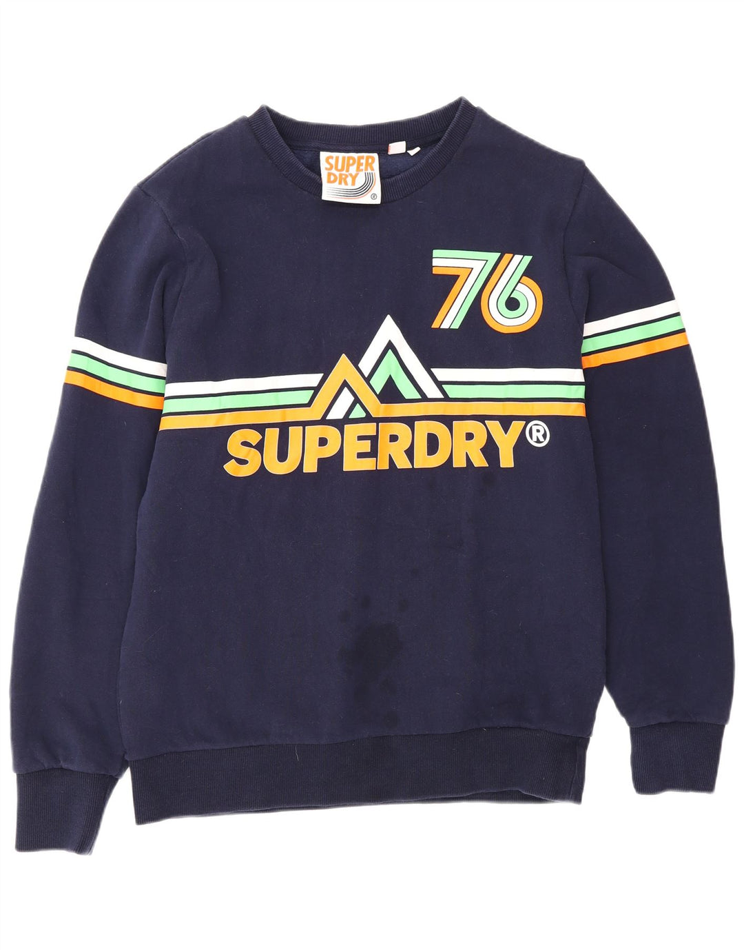 Pulover grafic pentru bărbați Superdry, XL, bumbac, albastru