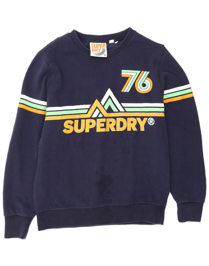 Pulover grafic pentru bărbați Superdry, XL, bumbac, albastru