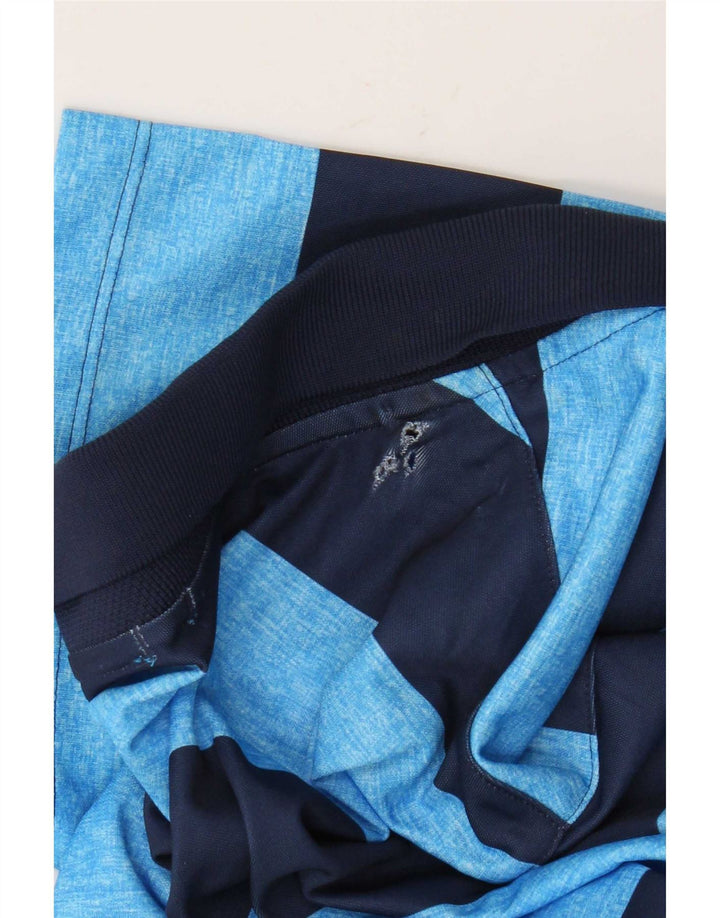 Tricou polo standard Dri Fit Nike pentru bărbați, poliester cu dungi albastre mici