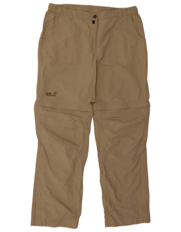 Jack Wolfskin Pantaloni casual drepti pentru femei XL W34 L33 Bej Poliamidă
