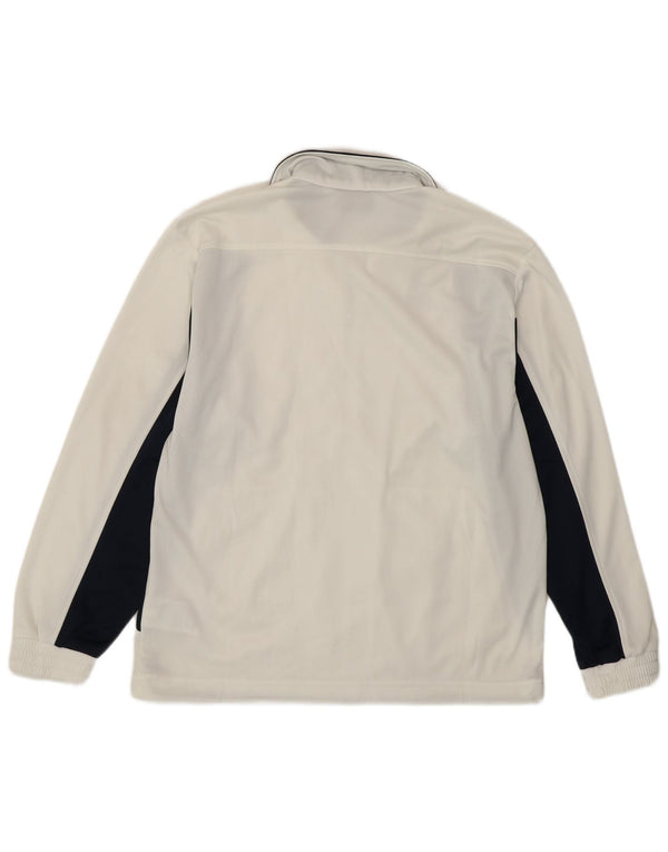 Jachetă de trening pentru bărbați LOTTO, alb mediu, poliester bloc de culoare