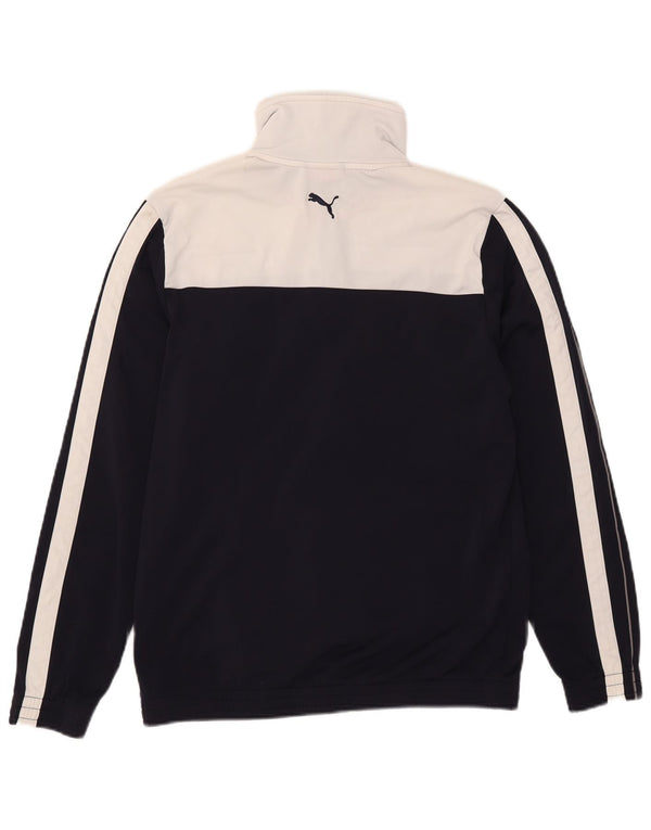 Jachetă de trening Puma pentru bărbați, poliester color bloc, albastru marin mediu