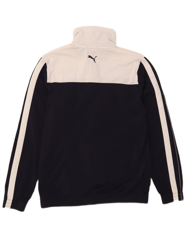 Jachetă de trening Puma pentru bărbați, poliester color bloc, albastru marin mediu
