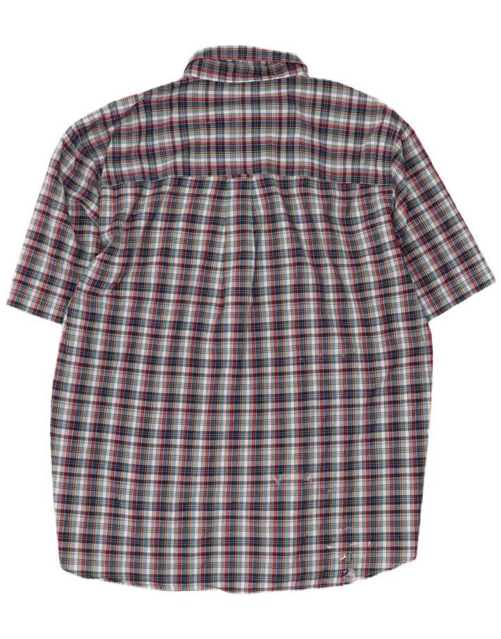 Cămașă cu mânecă scurtă pentru bărbați Chaps Easy Care 2XL, bumbac cu carouri multicolore