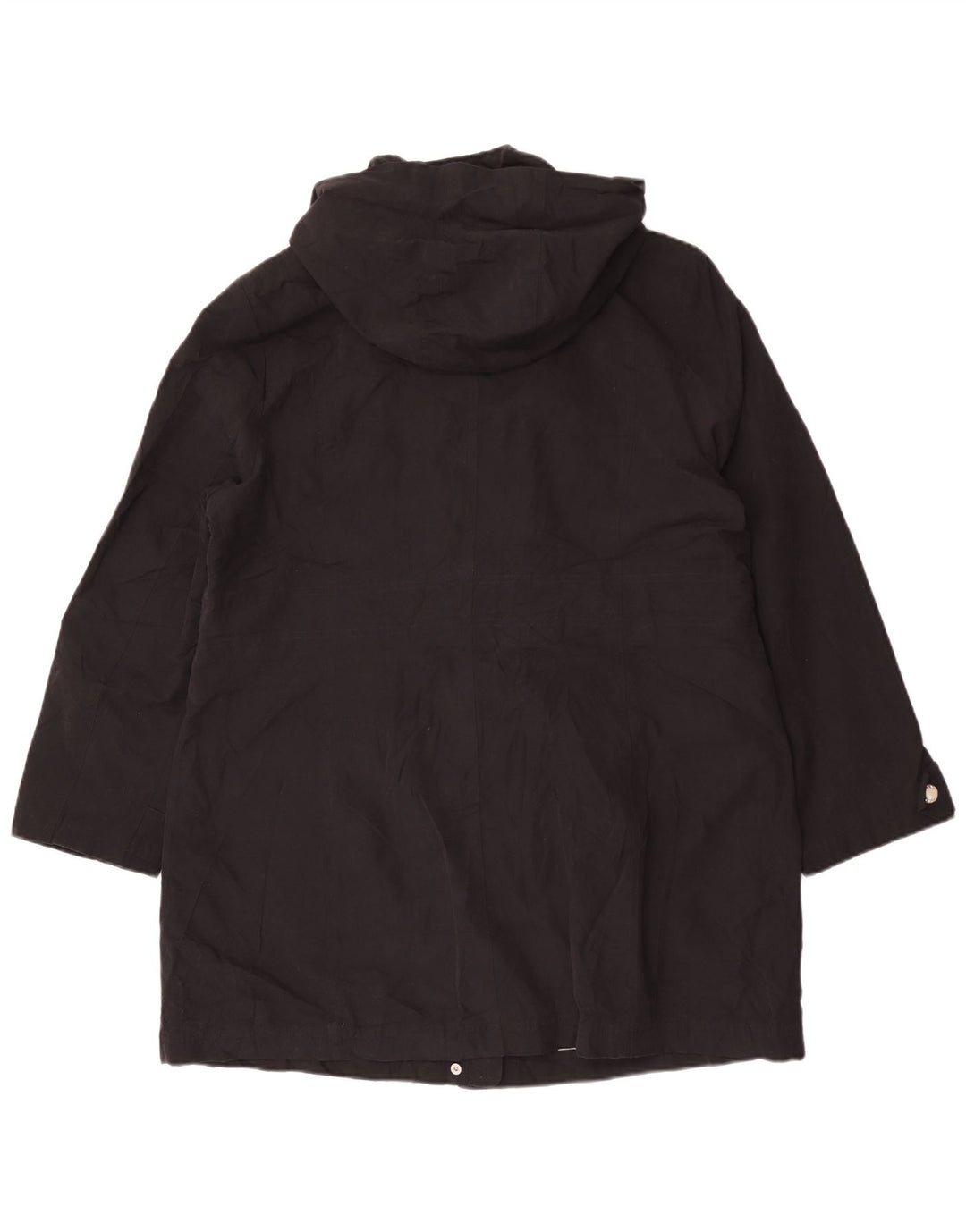 Dkny haină de ploaie cu glugă pentru femei UK 18 XL poliester negru