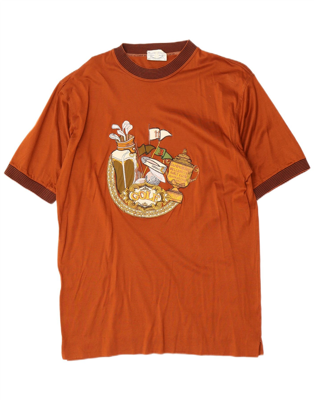 Tricou cu grafic vintage pentru bărbați Top Maro Mediu