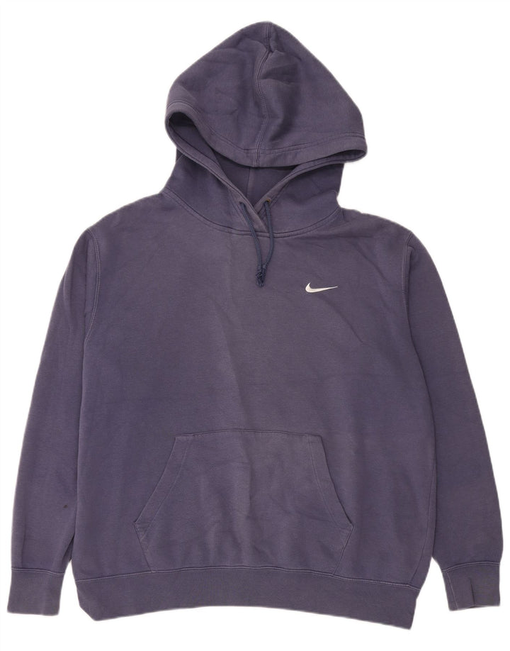 Pulover Nike pentru bărbați cu glugă, mare, albastru, bumbac