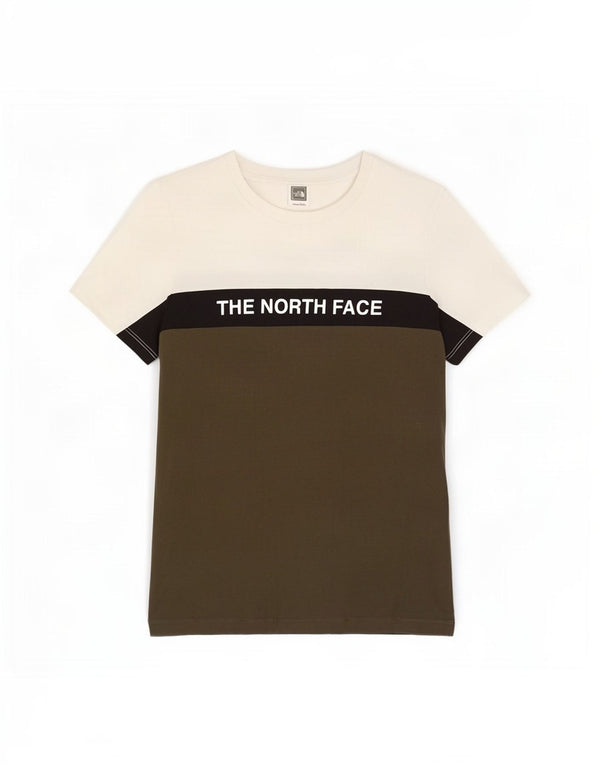 Tricou grafic pentru băieți The North Face Top 11-12 ani mare Kaki Colorblock