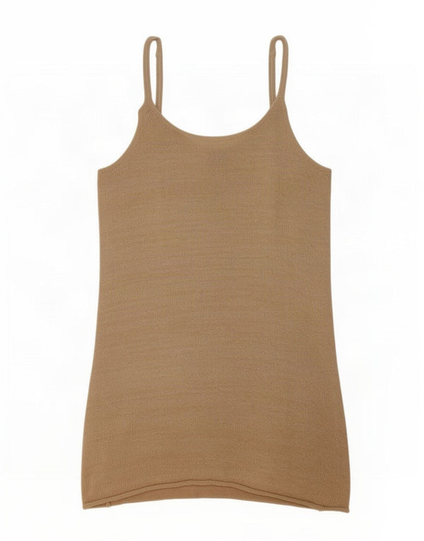 Rochie Slip Femei Zara UK 10 Mic Bej Nylon